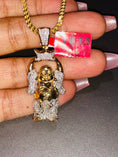 Cargar la imagen en la vista de la galería, Real diamond gold vermeil Buddha pendant charm not CZ not simulated best gift huge sale unbeatable wholesale prices best birthday gift
