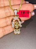 Cargar la imagen en la vista de la galería, Real diamond gold vermeil Buddha pendant charm not CZ not simulated best gift huge sale unbeatable wholesale prices best birthday gift
