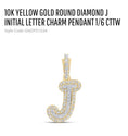 Load image into Gallery viewer, 10k Solid Gold | Monogram Pendant Necklace | Diamond Letter Pendant | Initial Necklace | Name Pendant | Letter Charm Pendant | Christmas
