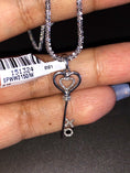 Load image into Gallery viewer, Real diamond XO key heart pendant charm with beautiful Turkish diamond cut sparkle chain free led gift box ready to gift For all occasions
