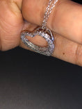 Load image into Gallery viewer, Beautiful real Diamond heart pendant w/ chain best Christmas occasions comes w/ gift packaging ready to gift. holiday’s Day sale!

