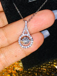 Cargar la imagen en la vista de la galería, Exquisite dancing diamond Swarovski Crystal hand made beautiful necklace the sparkle is a true statement maker best gift for holiday
