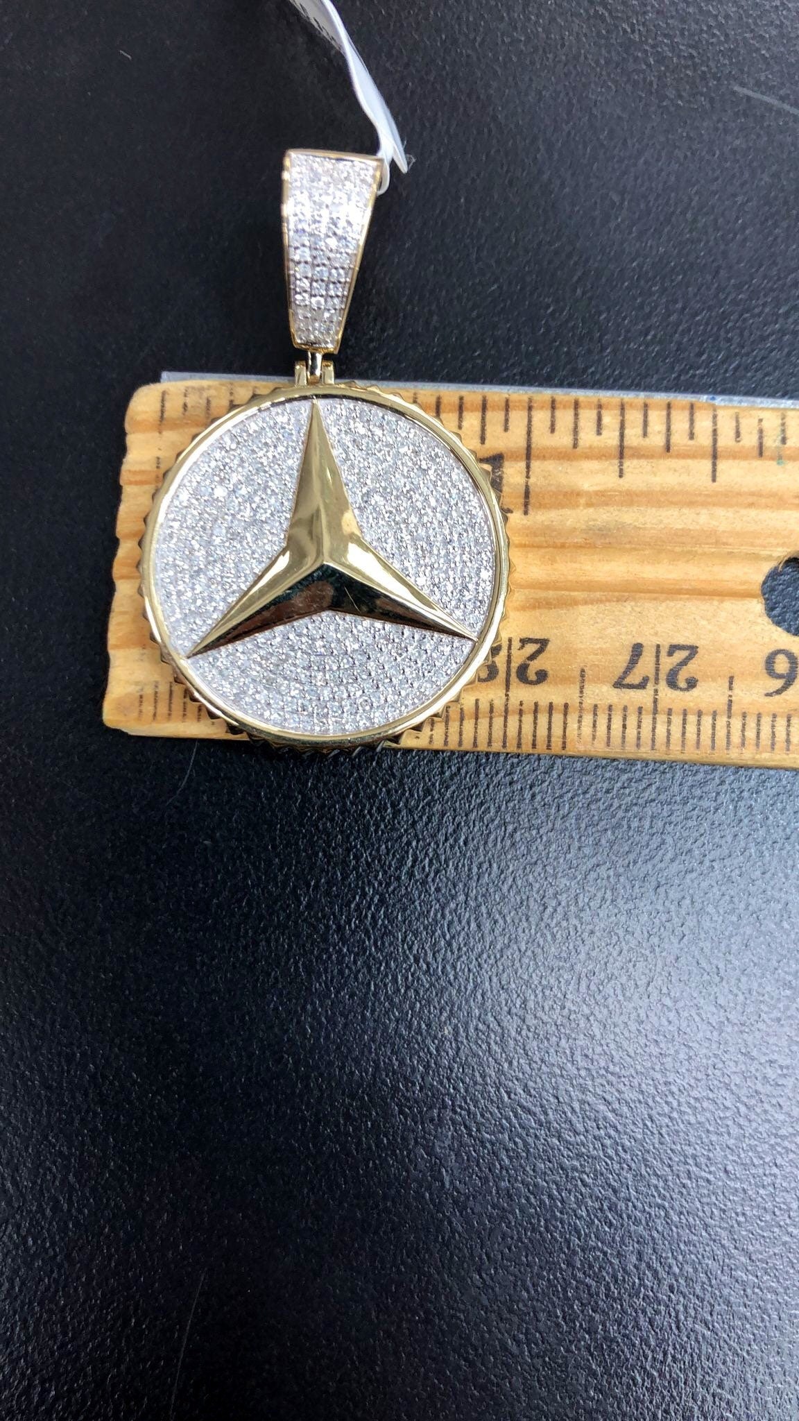 10k solid gold real diamond custom designed pendant, Car logo, Luxury car pendant, Not plated, Not lab made, Free Appraisal, Best gift SALE