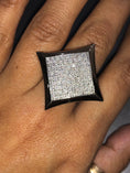 Load image into Gallery viewer, Jaw dropping real diamond custom made mens large statement ring 1cttw si diamonds natural genuine NOT fake! Best gift only one made like it!
