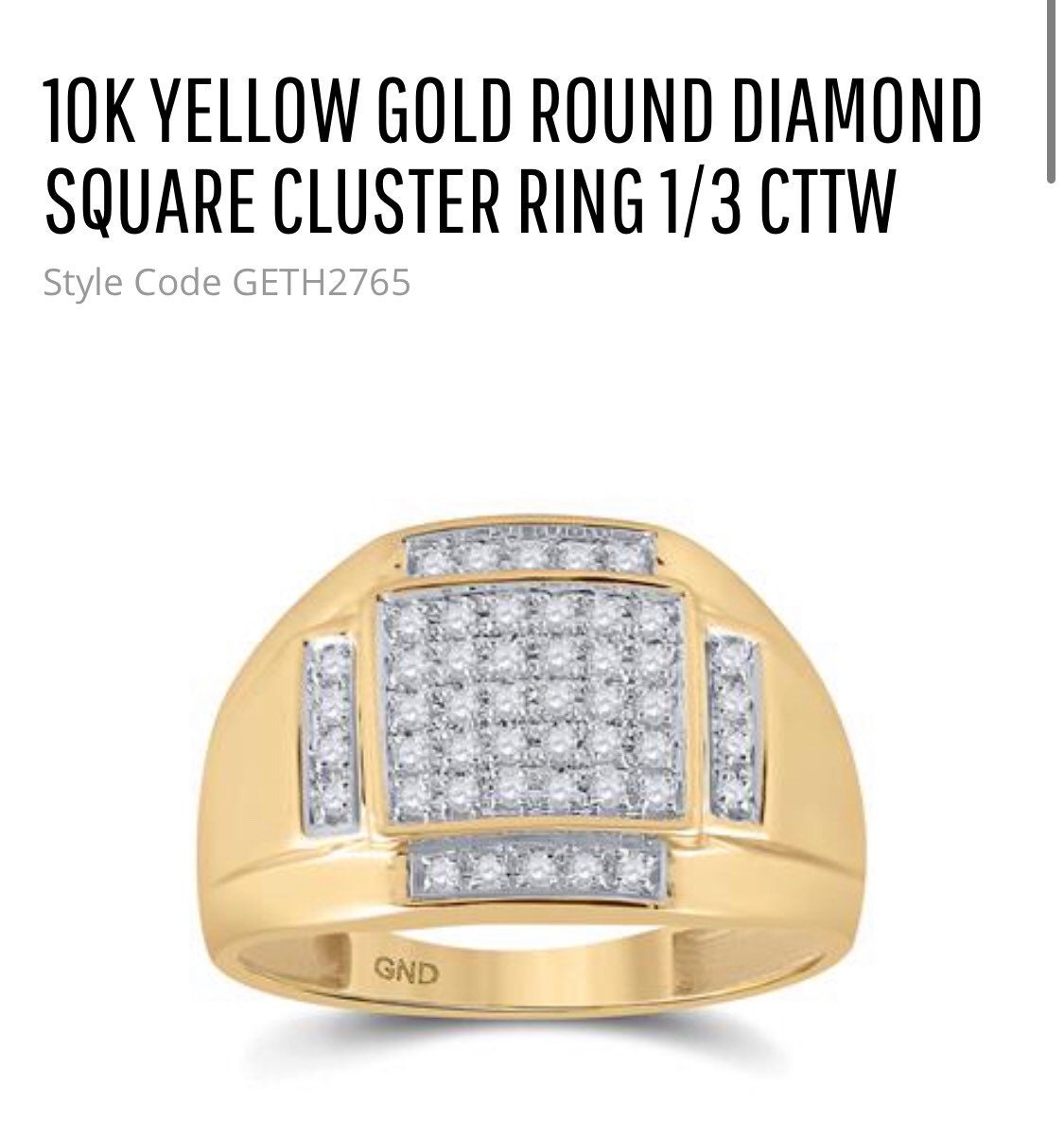 10K Yellow Gold | Diamond Ring | Luxury Diamond Jewelry | HipHop Ring for men | Wedding Band | Real Diamond Ring | Christmas Gift