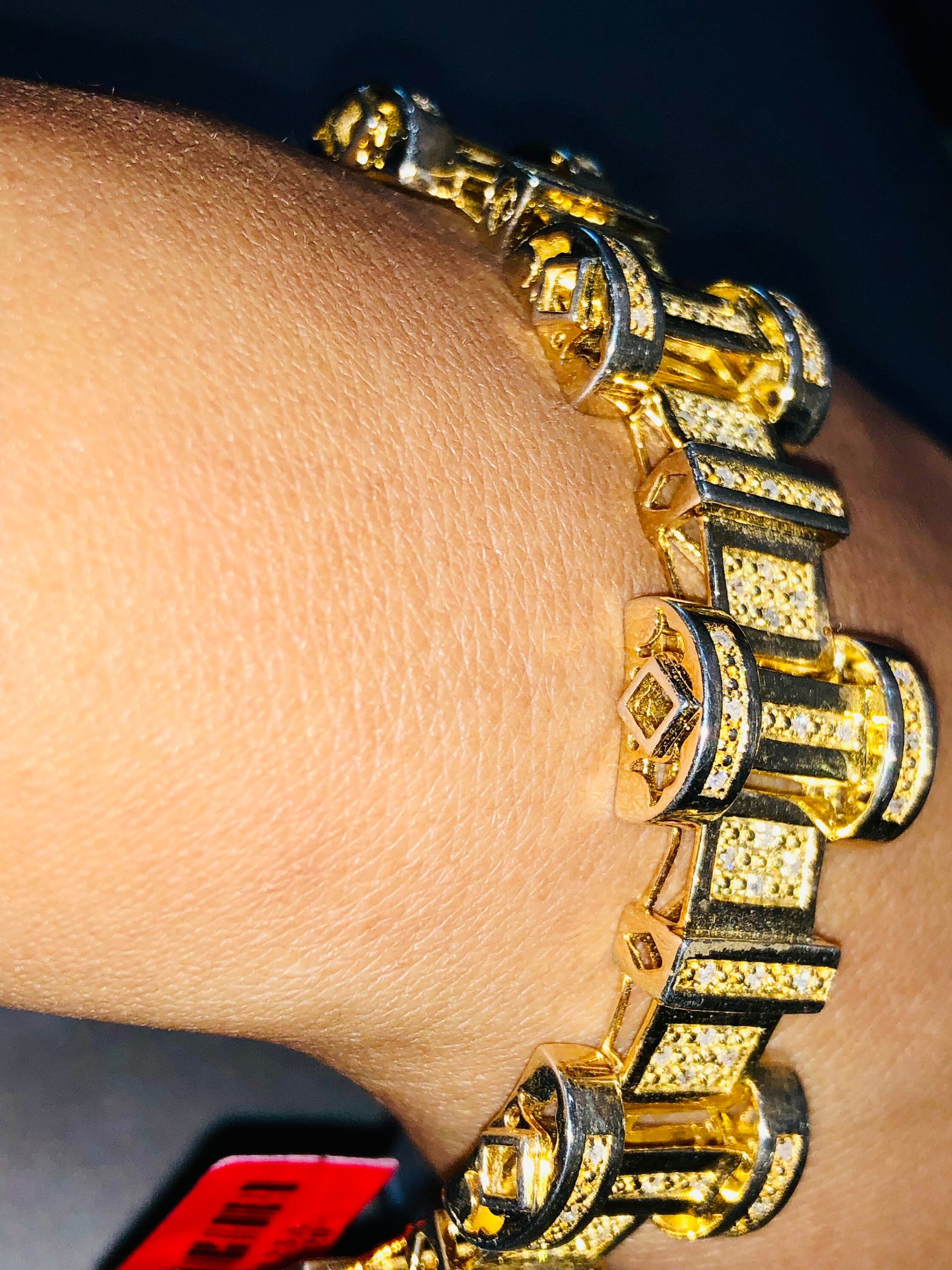 Diamond Bracelet | Exclusive Design | 10k Gold Vermeil | For Him | For Her | Christmas Gift