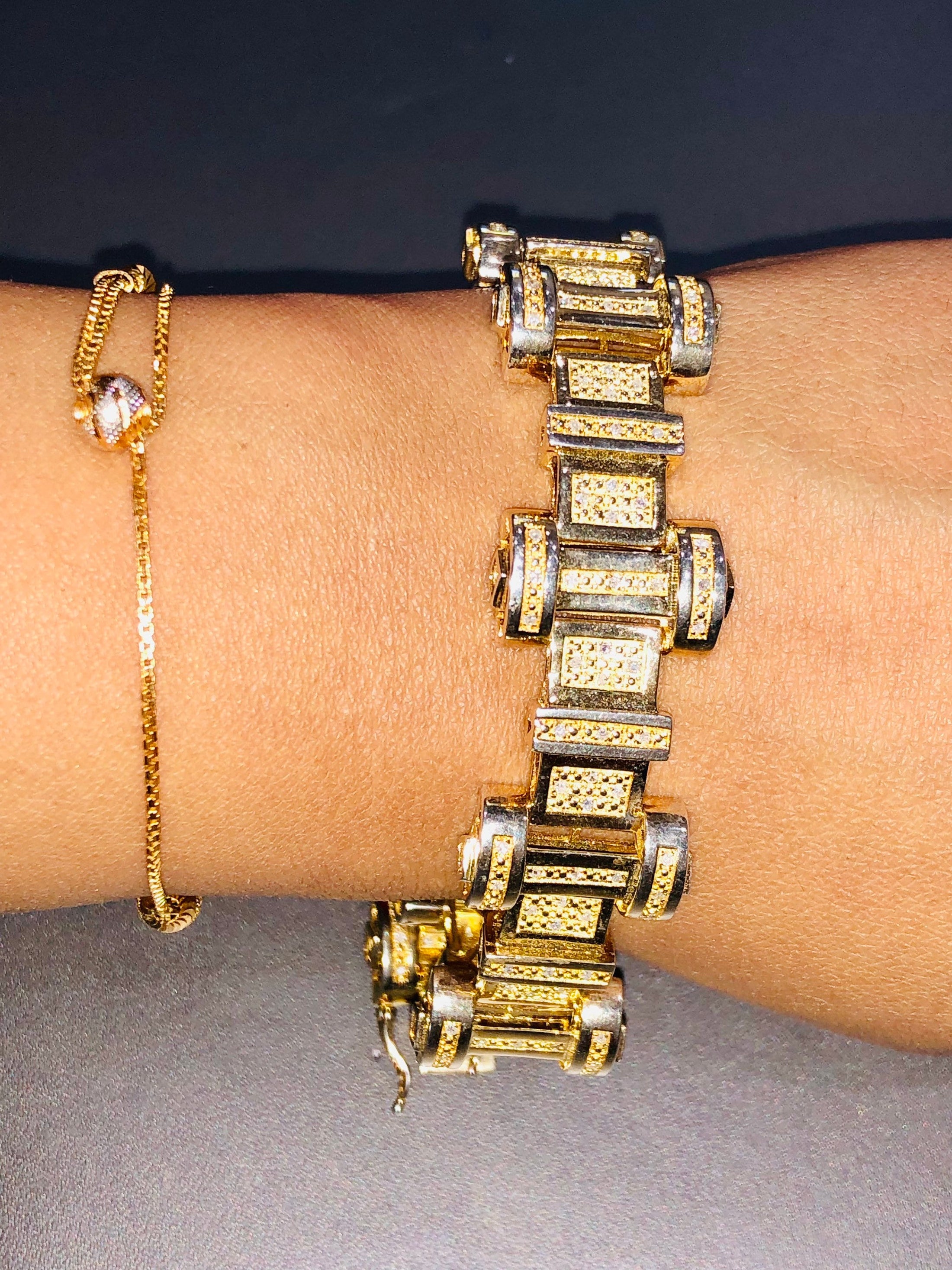 Diamond Bracelet | Exclusive Design | 10k Gold Vermeil | For Him | For Her | Christmas Gift