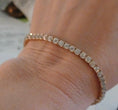 Load image into Gallery viewer, Stunning natural genuine 1 cttw real diamond tennis bracelet in a beautiful miracle setting. Best gift for me or women gift wrap included!
