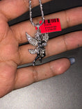 Load image into Gallery viewer, Real diamond pendant beautiful angel custom made w/ genuine natural SI diamonds .53cttw w/ stunning sparkle chain best gift ever huge sale!
