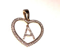 Load image into Gallery viewer, A Initial | 10k Gold | Diamond Letter | Initial Charm | SI Diamond | For Her | For Him | Christmas Gift
