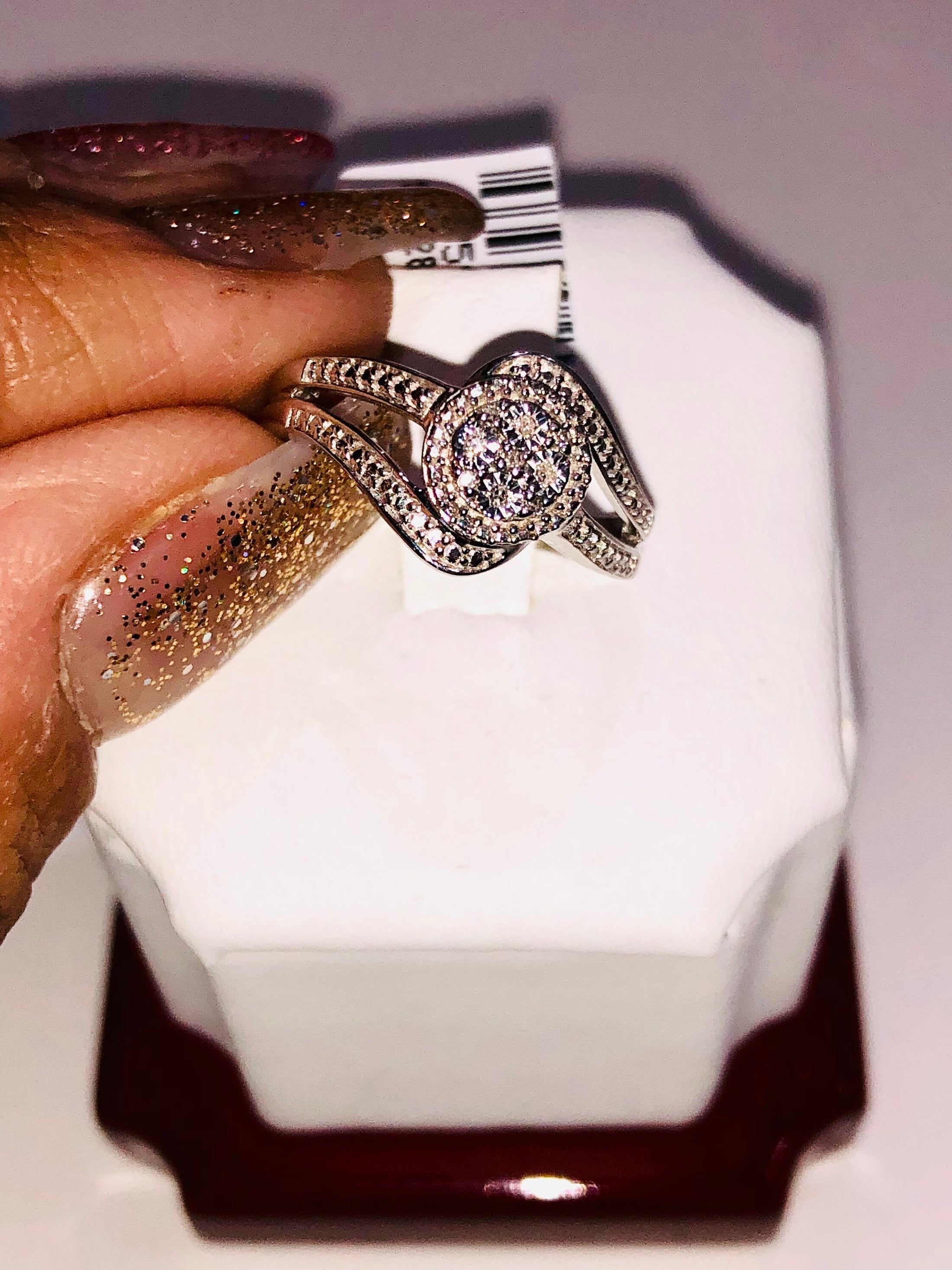 Real genuine natural diamond promise ring - engagement ring- wedding ring- anniversary birthday gift beautiful huge sale 100% real diamonds