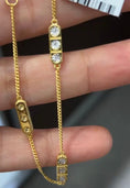 Cargar la imagen en la vista de la galería, Real Diamond Anklet | 10k Gold Vermeil | Diamond Bracelet | Iced Out Anklet | Sexy Gift For Her | Christmas Gift | Anniversary, Her Bracelet
