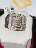 Load image into Gallery viewer, White gold vermeil real diamond men statement beautiful ring not CZ not moissanite best gift huge sale limited time fast free shipping Wow!
