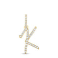Cargar la imagen en la vista de la galería, 10k Solid Gold | Monogram Pendant Necklace | Diamond Letter Pendant | Initial Necklace | Name Pendant | Letter Charm Pendant | Christmas
