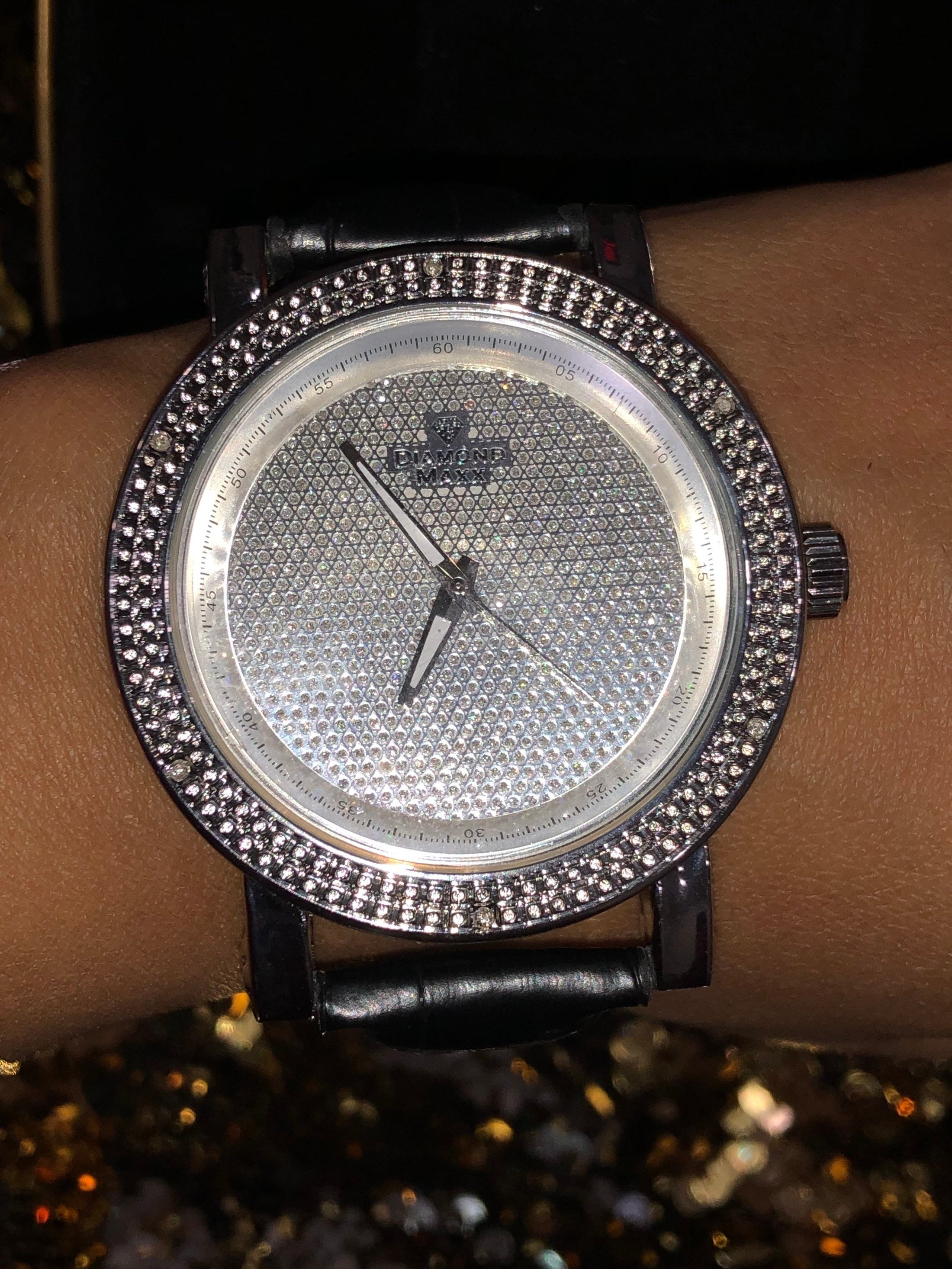 Authentic Natural diamond Men Watch hand crafted for the stylish man who likes watches and bling best gift for birthday boss friend husband