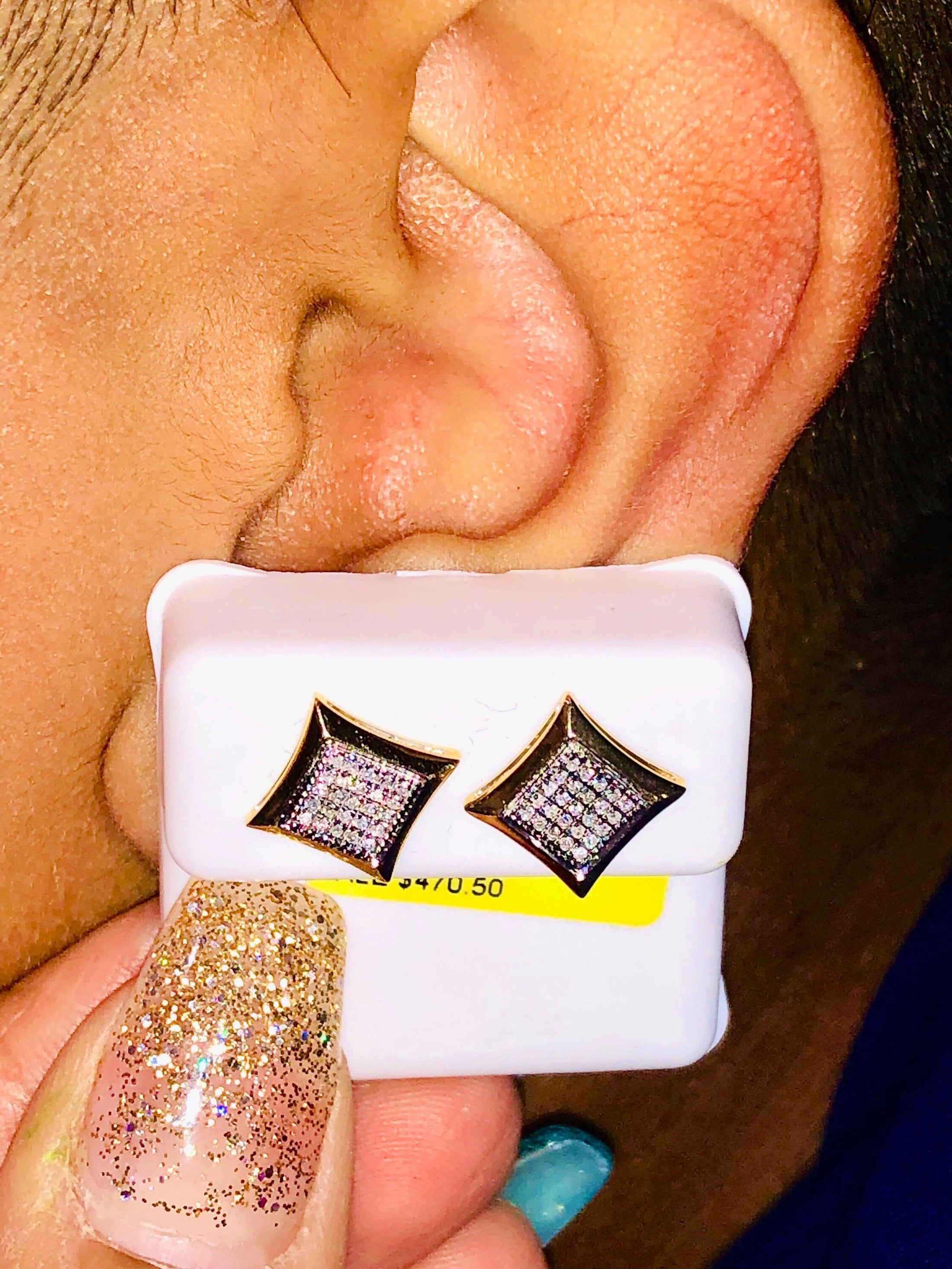 Diamond Earring | 10k Gold | Luxury | Diamond | Jewelry | HipHop Earrings | Earrings | Real Diamond | For Him | For Her | Christmas Gift
