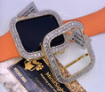 Load image into Gallery viewer, Genuine Diamond Apple Watch Case | Luxury Diamond Watch Case | Series 7/8 Apple Watch 41/45mm | Apple Watch Bezel Diamond | Hiphop 38mm 40mm
