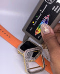 Cargar la imagen en la vista de la galería, Genuine Diamond Apple Watch Case | Luxury Diamond Watch Case | Series 7/8 Apple Watch 41/45mm | Apple Watch Bezel Diamond | Hiphop 38mm 40mm
