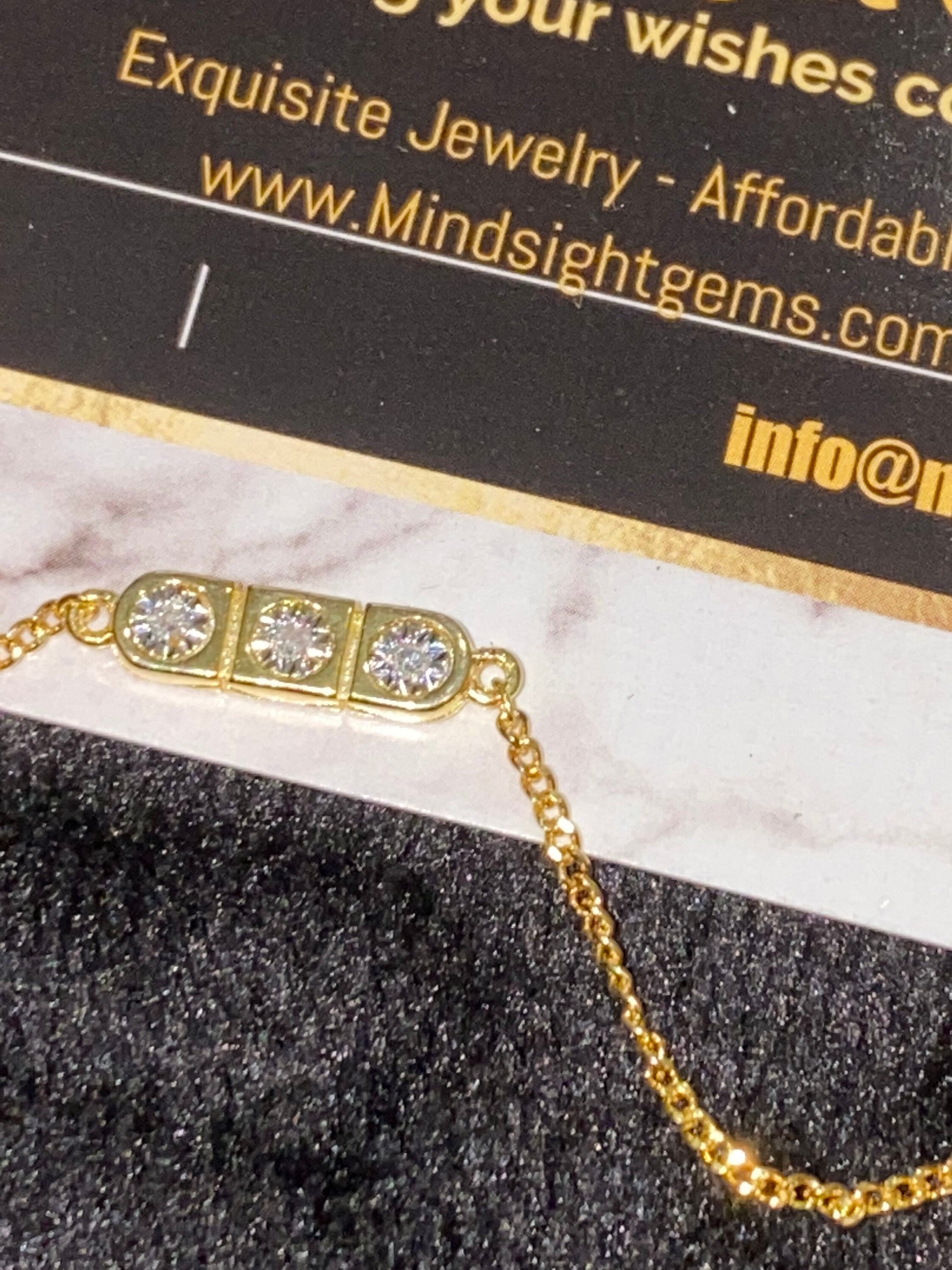 Real Diamond Anklet Gift For All Occasions | 10k Gold Vermeil | Diamond Bracelet | Iced Out Bracelet | For Him | For Her | Birthday Gift