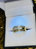 Load image into Gallery viewer, Diamond Rings For Men | 10k Gold Vermeil | Elegant Engagement Ring For Men| Real Diamond Rings | For Her | For Him | Christmas Gift Wedding
