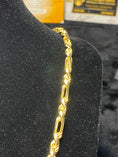 Load image into Gallery viewer, 10k Yellow Gold Vermeil Mens Diamond Cut Link Chain Rare Design Wear it as a chain bracelet gift for Him on birthdays anniversary grad gift

