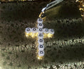 Cargar la imagen en la vista de la galería, Genuine real diamond stunning cross pendant, large size, natural diamonds, NOT CZ not moissanite best gift for men, big cross charm for him
