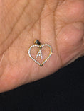 Cargar la imagen en la vista de la galería, A initial | Monogram Name Necklace | 10k Gold Vermeil | Swarovski Crystal pendant | VVS clarity | For Her | For Him | Christmas Gift
