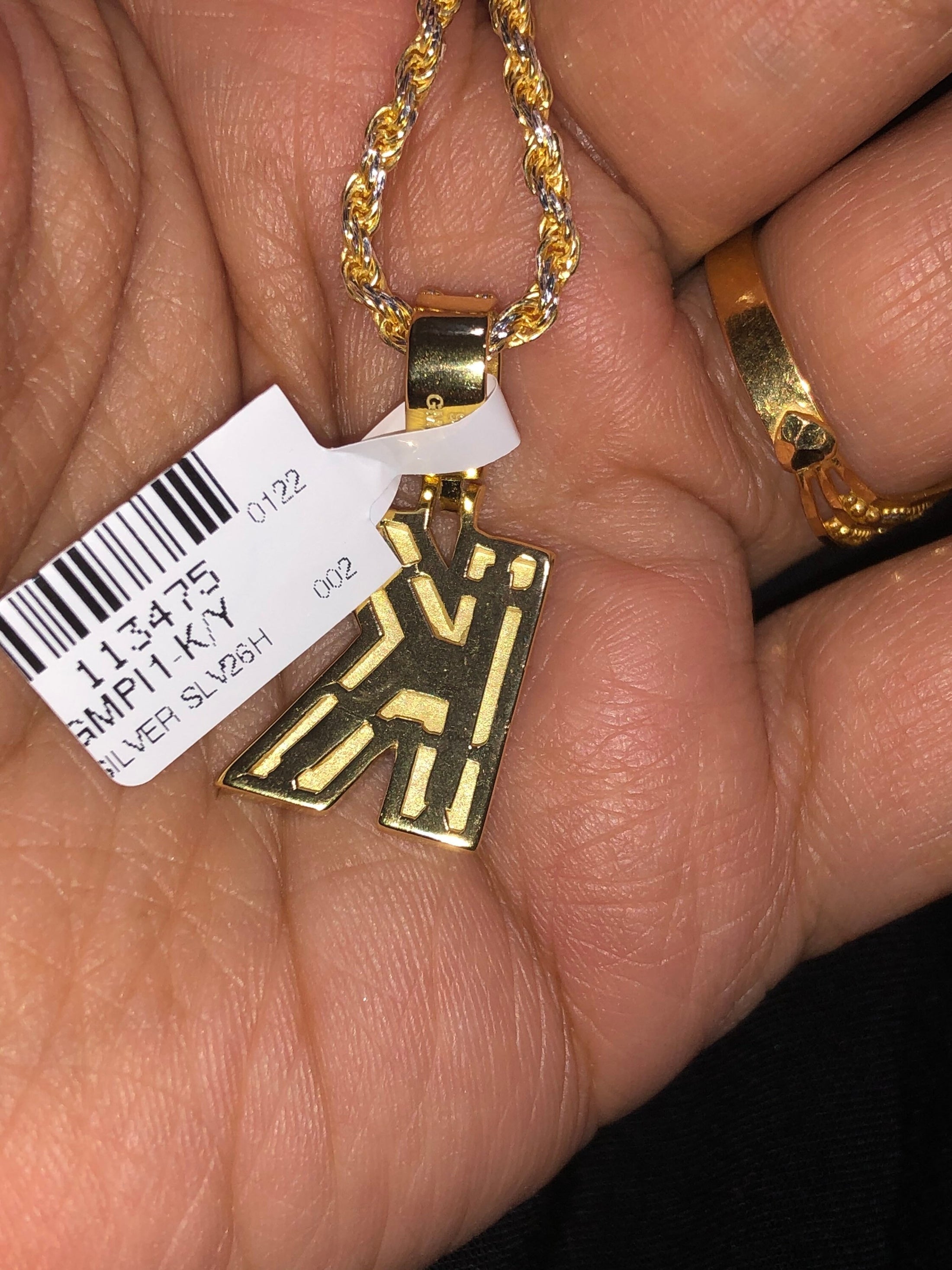 K initial | 10k Gold Vermeil | Swarovski Crystal pendant | Monogram Name Necklace | VVS clarity | For Her | For Him | Christmas Gift