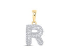 Load image into Gallery viewer, 10k Real solid gold, Genuine Real Diamond Initial, Letter, Pendant, Not fake not plated FREE Appraisal, initial necklace, Made In USA, Gift
