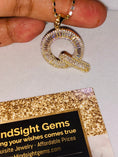 Cargar la imagen en la vista de la galería, Q initial | 10k Gold Vermeil | Swarovski Crystal pendant | Monogram Name Necklace | VVS clarity | For Her | For Him | Christmas Gift
