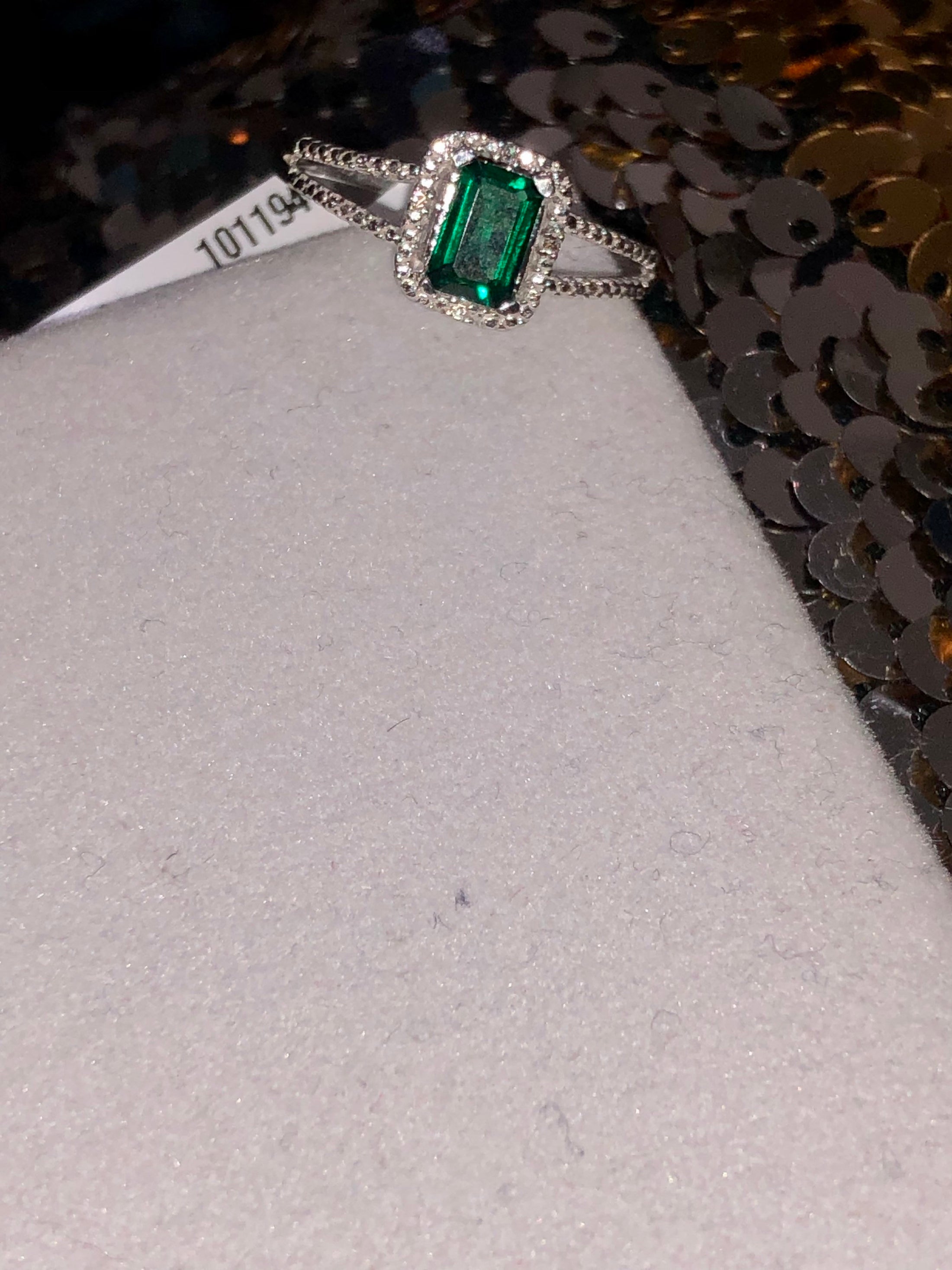 Solitaire diamond ring, Emerald diamond ring, gift for mom, best gift for women, Free Appraisal document, Anniversary gift, Green Emerald