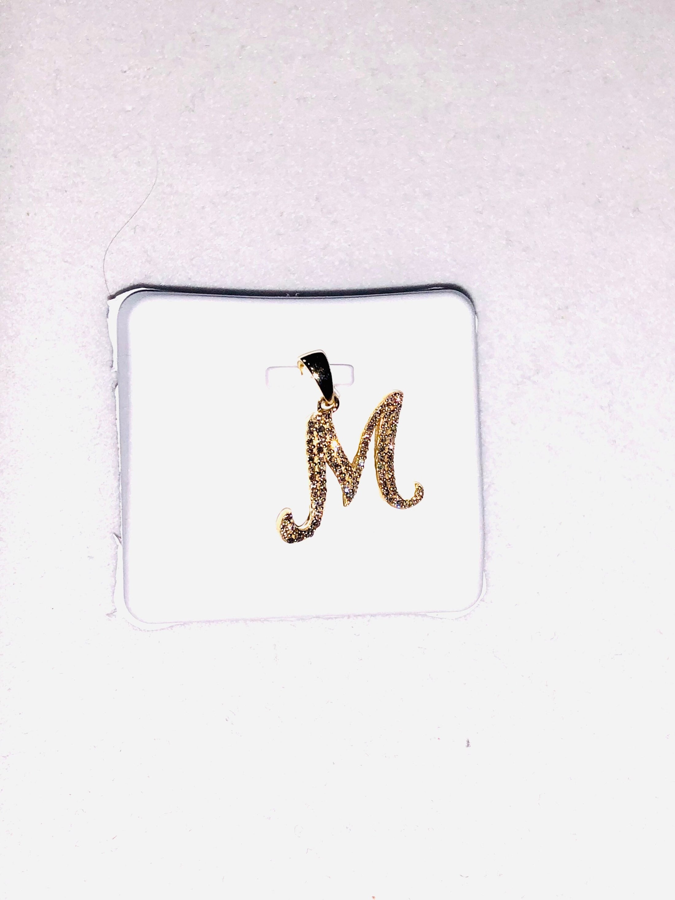 10k Solid Gold | Monogram Pendant Necklace | Diamond Letter Pendant | Initial Necklace | Name Pendant | Letter Charm Pendant | Christmas