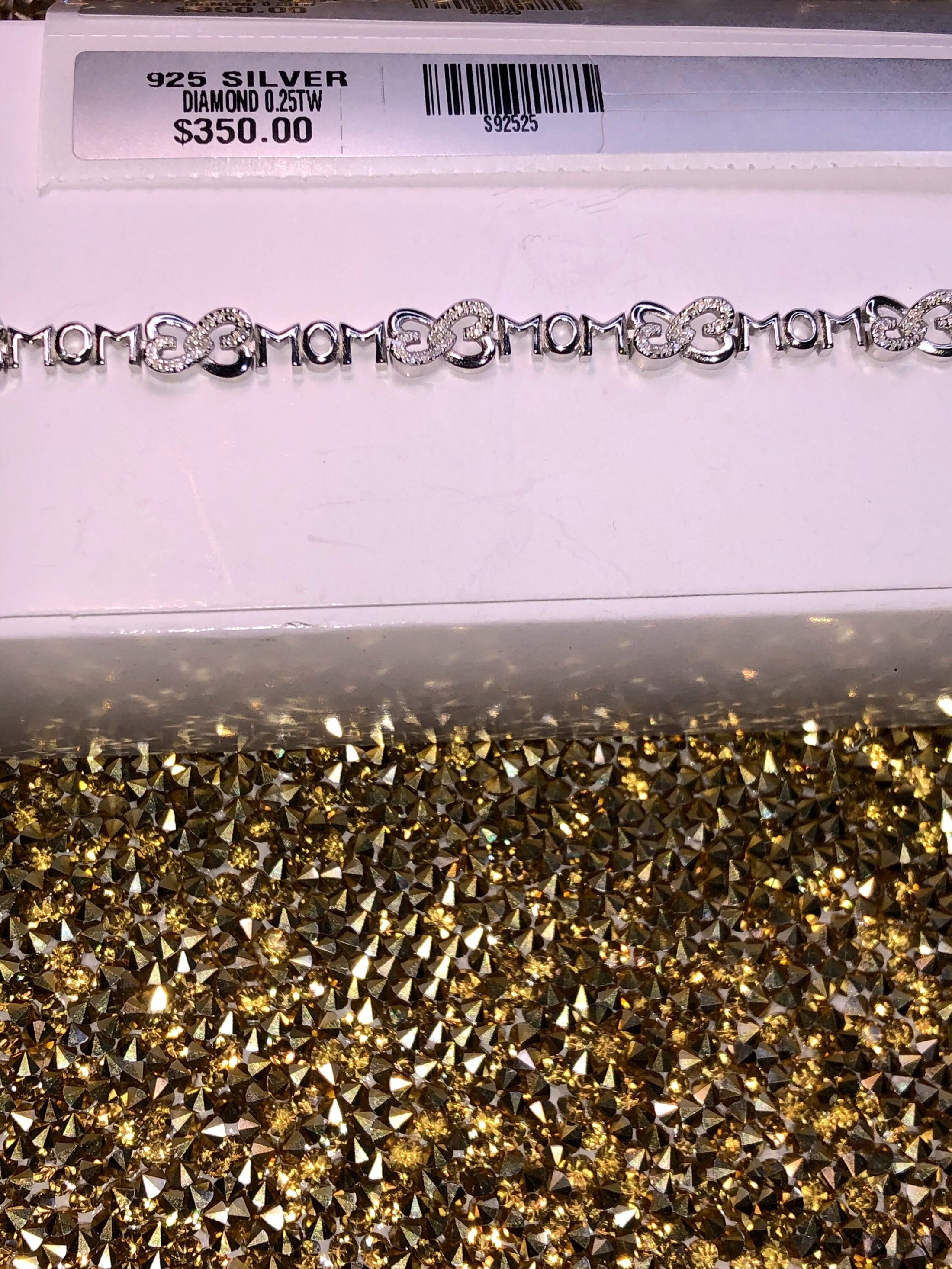 10k White Gold Vermeil | Diamond Bracelet For Mom | Mom Bracelet | For Her | For Mom | Christmas Gift