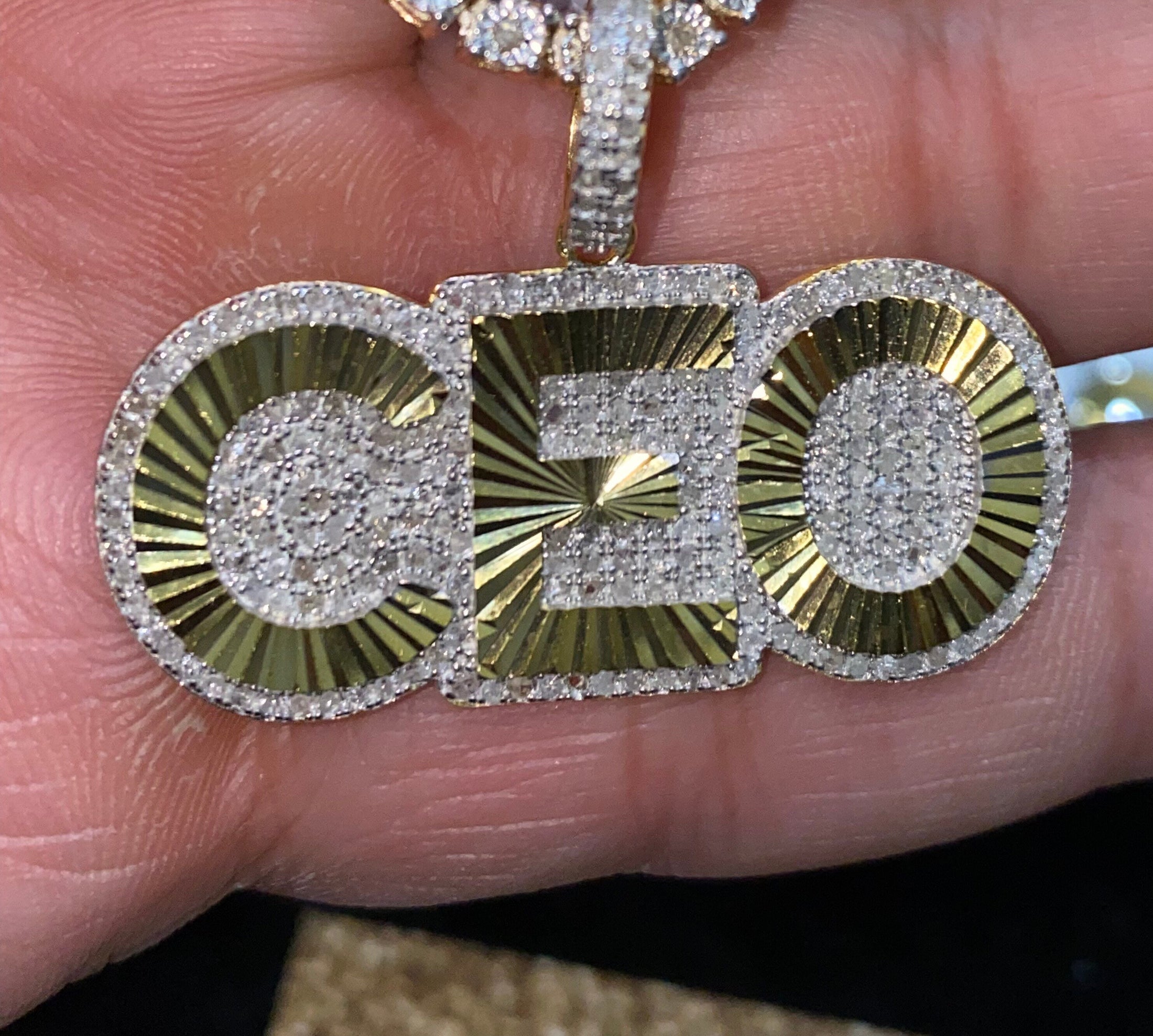 Real diamond CEO pendant charm custom designed 1.08ct natural diamonds not CZ not moissanite unbeatable prices! Comes w/ authenticity card