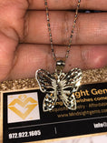 Cargar la imagen en la vista de la galería, 10k solid gold butterfly necklace w/ appraisal, real gold butterfly pendant, best Christmas occasions, graduation, anniversary, birthday,
