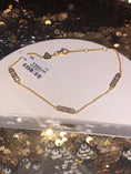 Cargar la imagen en la vista de la galería, Real Diamond Gold Vermeil Anklet, Beautiful elegant gift for her, Anklet bracelet, Genuine diamond anklet for women, girls, 14k gold vermeil
