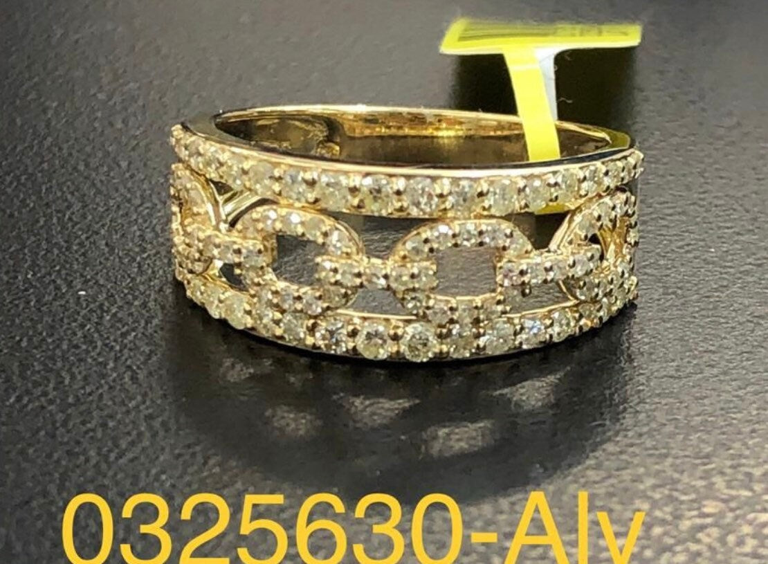 10k Solid Real Gold Cuban Ring Band for men, 1 cttw natural real diamonds, NOT CZ, Not Moissanite, Free Appraisal incl.! Free diamond Watch!