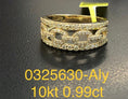 Load image into Gallery viewer, 10k Solid Real Gold Cuban Ring Band for men, 1 cttw natural real diamonds, NOT CZ, Not Moissanite, Free Appraisal incl.! Free diamond Watch!
