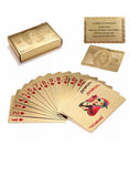 Cargar la imagen en la vista de la galería, Real 24k Gold Foil playing cards, Stocking stuffer, gift for someone who has everything, authenticity card & box, gift for him Free Shipping
