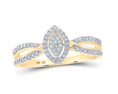 Load image into Gallery viewer, Diamond Marquis Ring | 10k Gold | Engagement Ring | For Her | For Him | Christmas Gift
