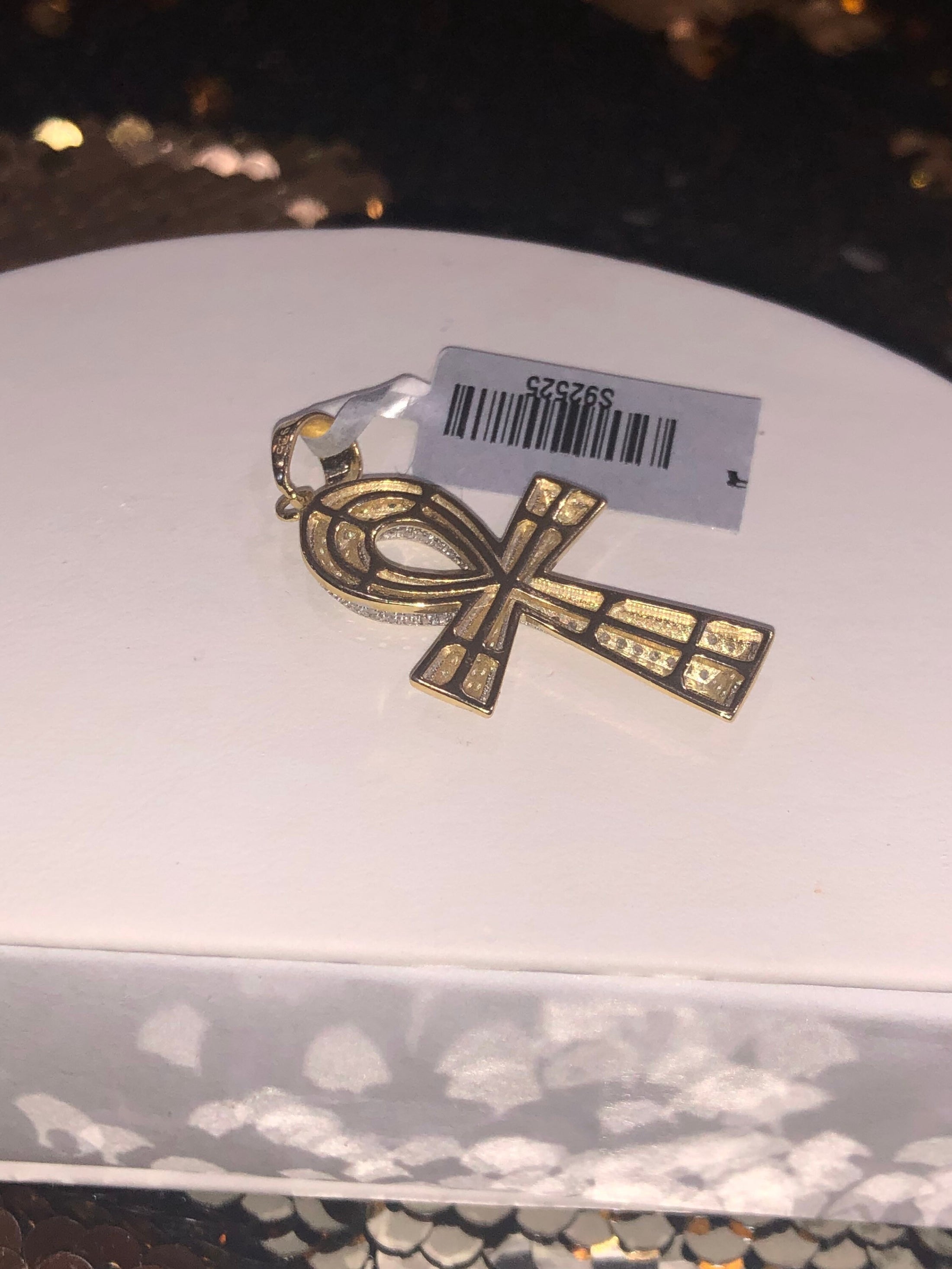 Rea Diamond Egyptian Ankh Cross Charm Pendant • 10K Gold Vermeil Pendant • Egyptian Ankh Cross Pendant • Cross Charm • Gift for Men • Sale •