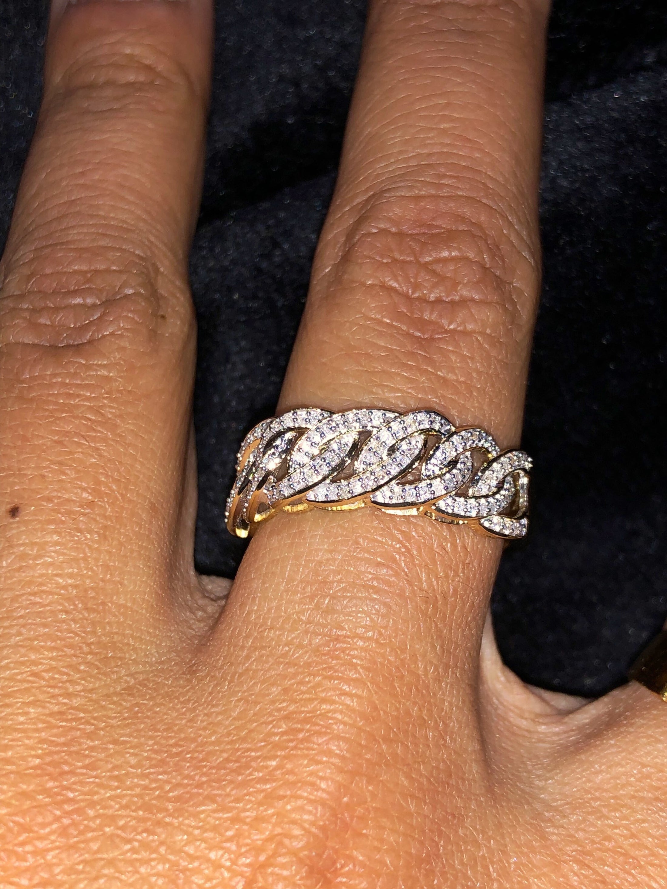 Diamond Ring | 10K Gold | Luxury Cuban Real Gold Diamond Jewelry | HipHop Ring for men | Wedding Band | Real Diamond Ring | Christmas Gift