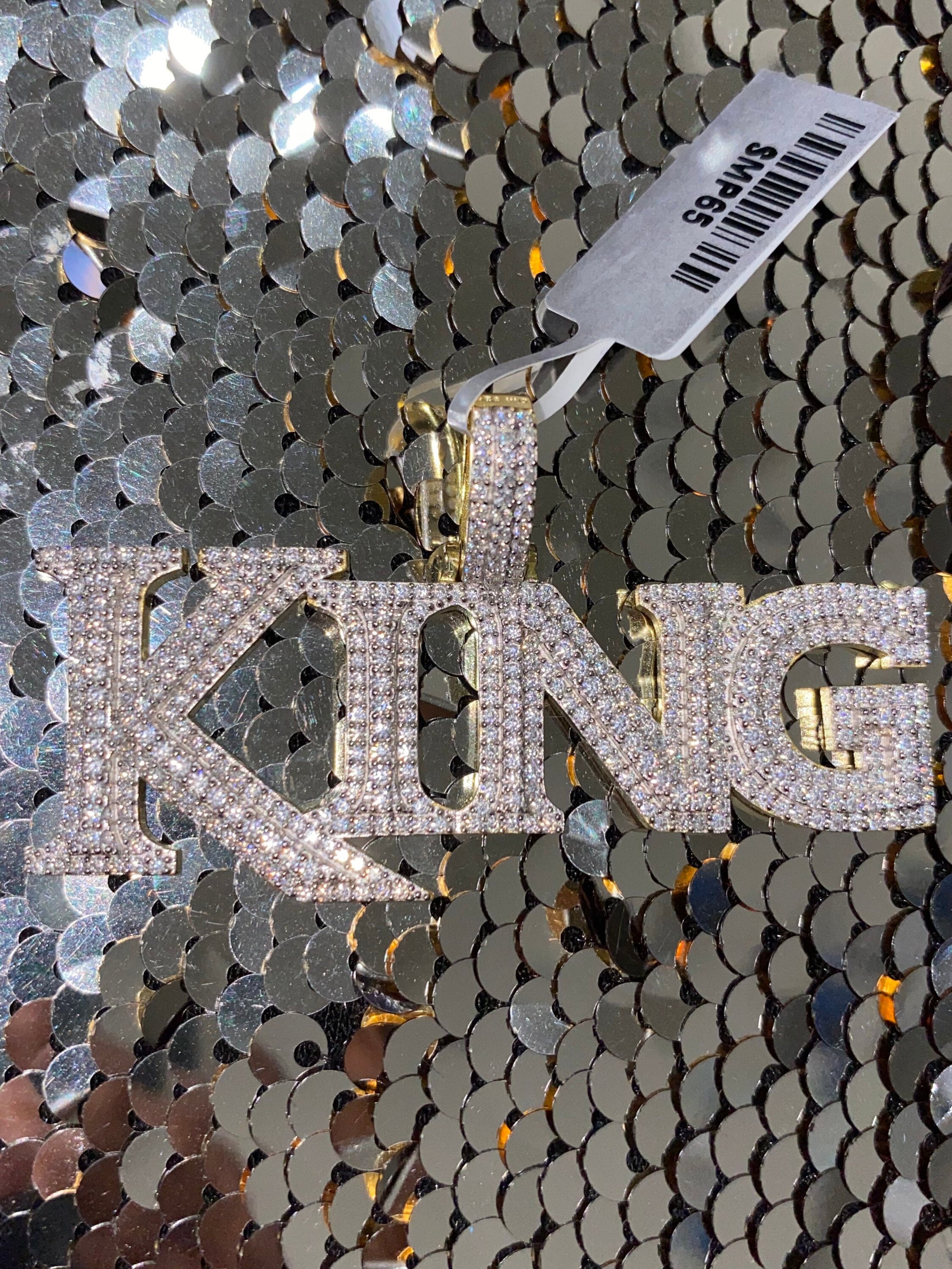 VVS GRA certified 3cttw Moissanite Diamond King pendant, custom hiphop King charm, Gift for men, Passes diamond tester, Best gift for men,