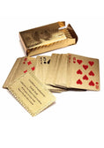 Cargar la imagen en la vista de la galería, Real 24k Gold Foil playing cards, Stocking stuffer, gift for someone who has everything, authenticity card & box, gift for him Free Shipping
