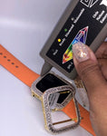 Load image into Gallery viewer, Real Diamond Apple Bezel | Luxury Diamond Watch case | Series Apple Watch 38mm/40mm/41mm/42mm/44mm/45mm | Apple Watch Bezel Diamond series 8
