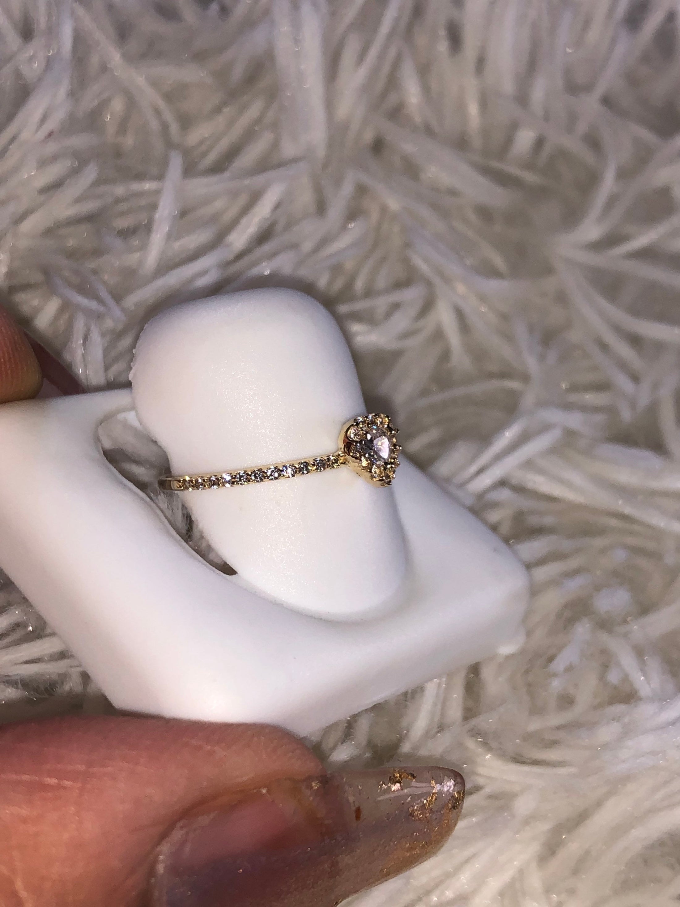 10k solid gold engagement ring, heart promise ring, real gold, NOT plated, stunning Swarovski custom made elegant statement dainty ring, wow