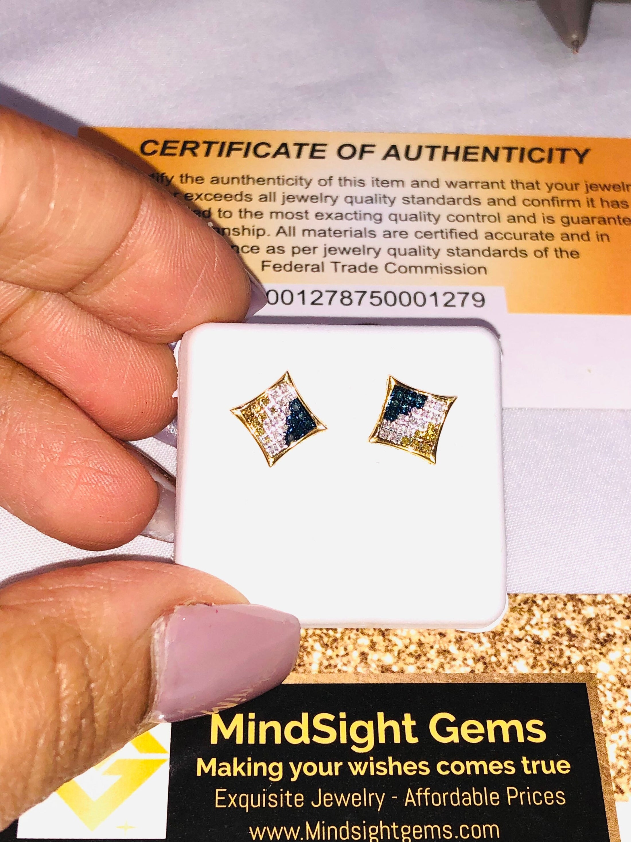 10k yellow gold vermeil 100% real genuine diamond earrings, NOT fake stones. Beautiful rare canary natural diamonds, Best gift, Christmas