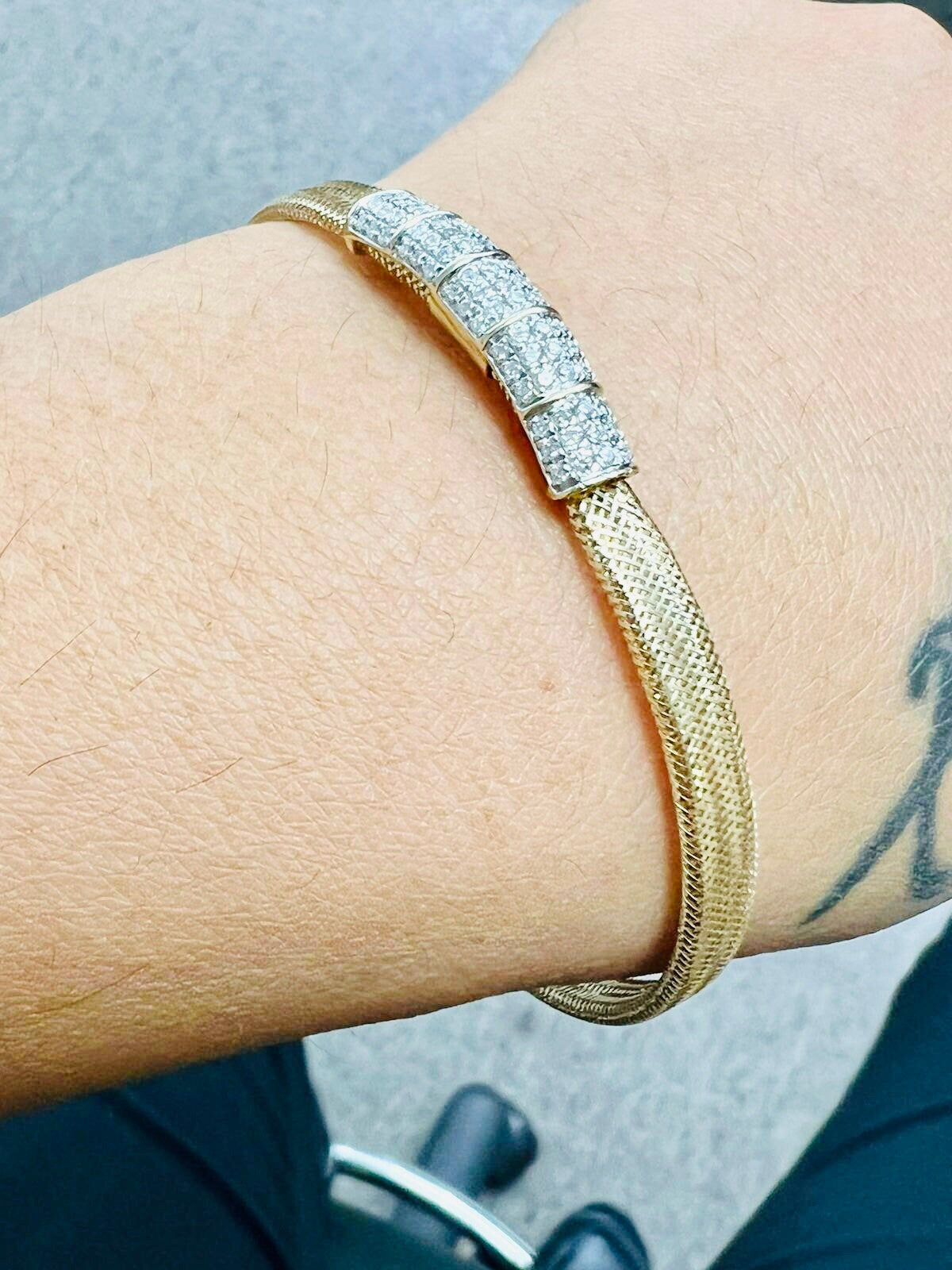 10k solid gold bangle, genuine natural i bangle unisex, expanding bangle, best gift! HUGE Sale! Not lab made, Not plated, Unbeatable! Sale!