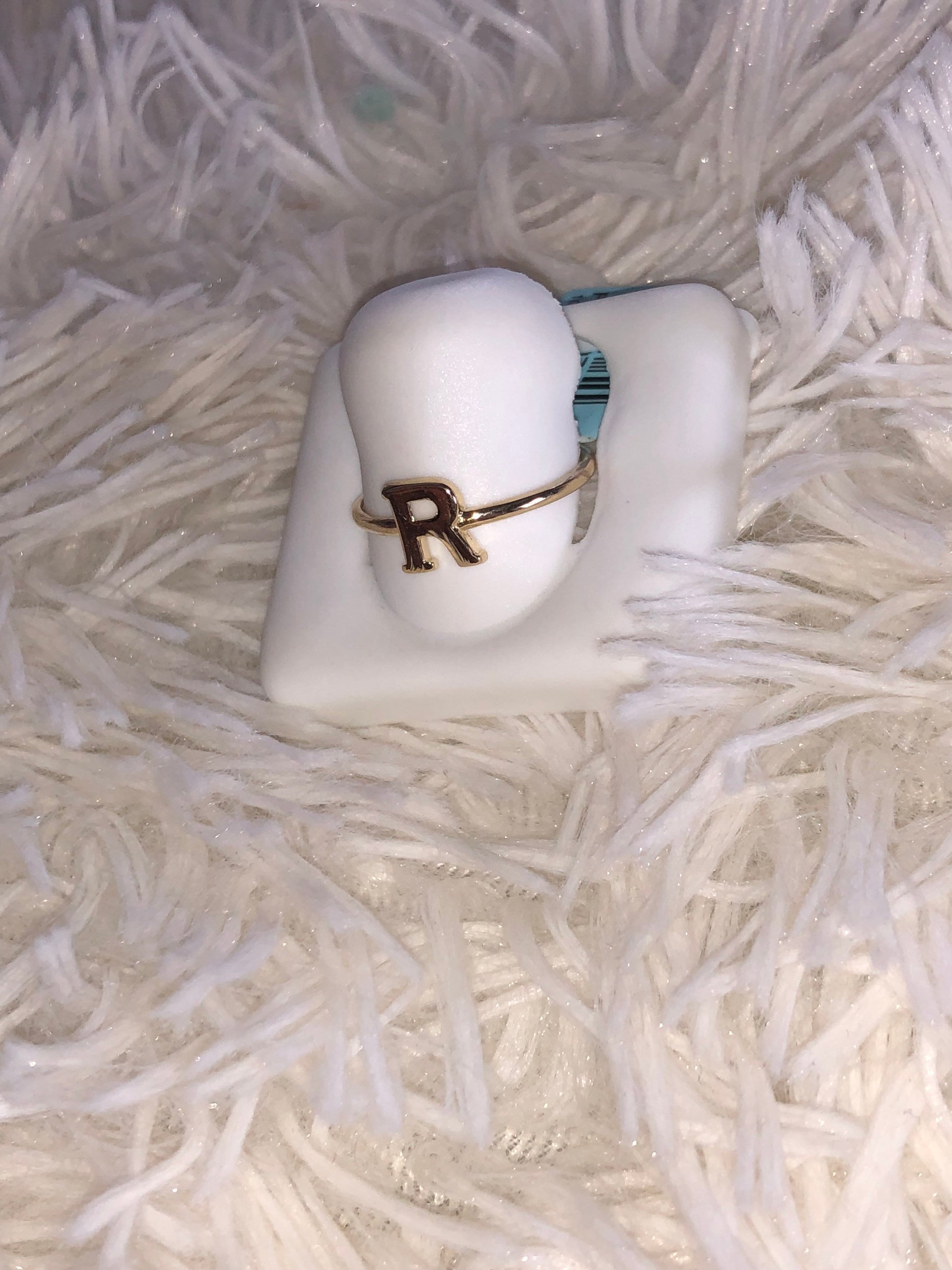 R Initial Ring | 10k Gold | Monogram | Custom Letter | Solid Gold Ring | Christmas Gift