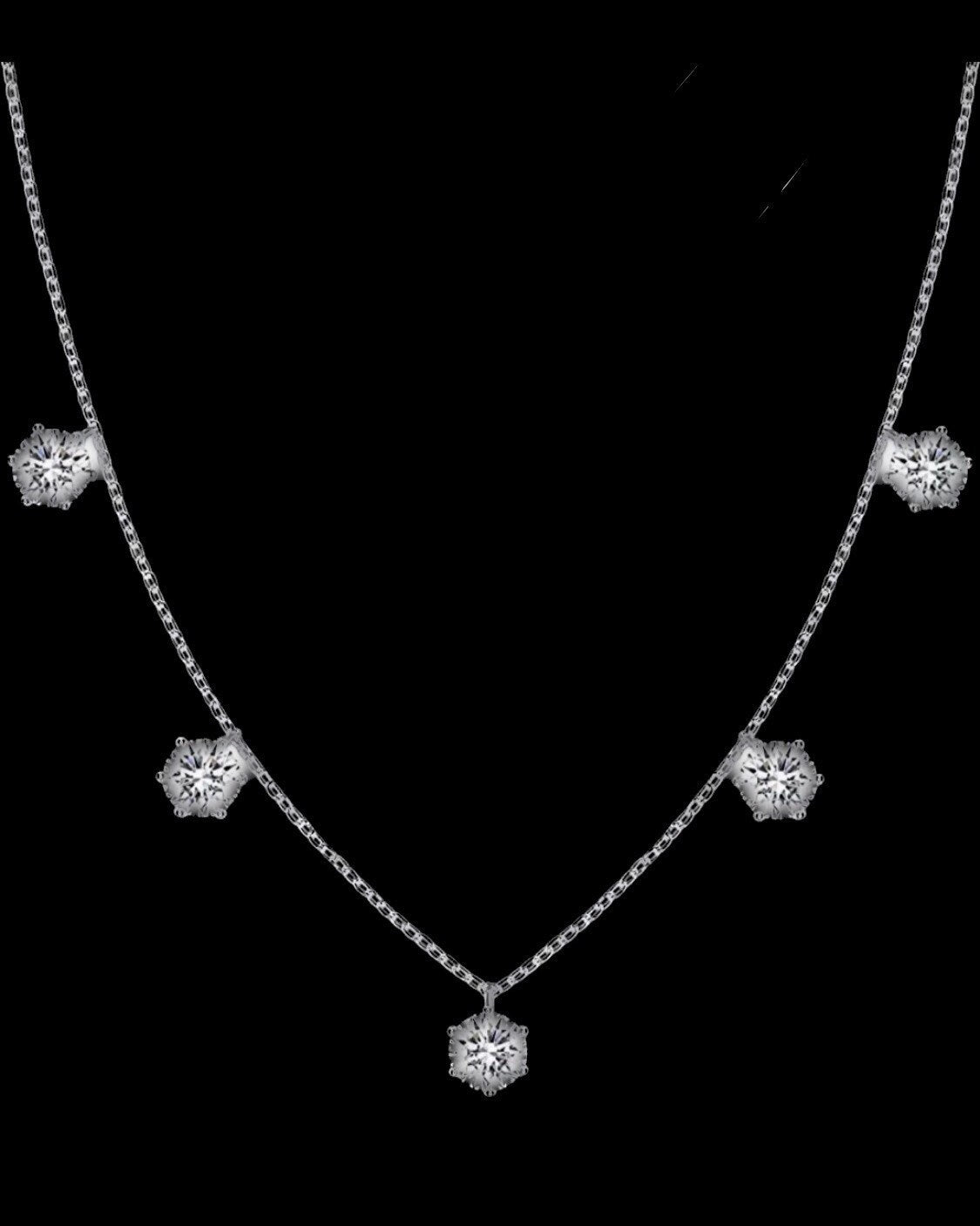 14k white gold vermeil, 2.50cttw GRA certified moissanite diamond solitaire necklace, bridal jewelry, anniversary gift, wedding gift, Sale